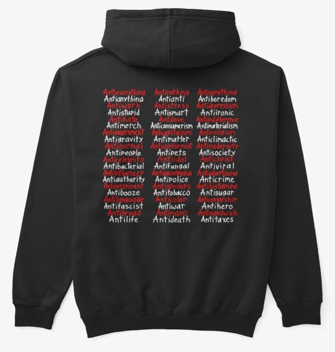 Rear preview of the AntiEVERYthing design hand drawn by me, Ephemeral Rift